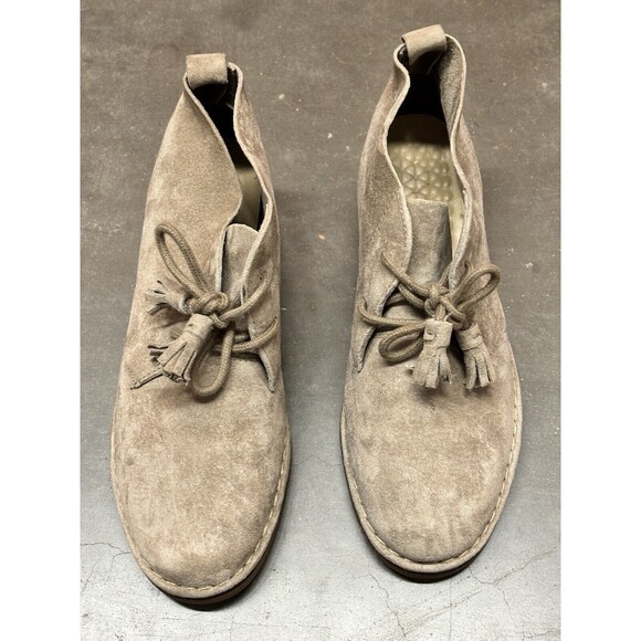 Hush Puppies Sz 6.5 Cyra Catelyn Suede Leather Chukka Ankle Boot Laced Up Casual - Picture 10 of 12